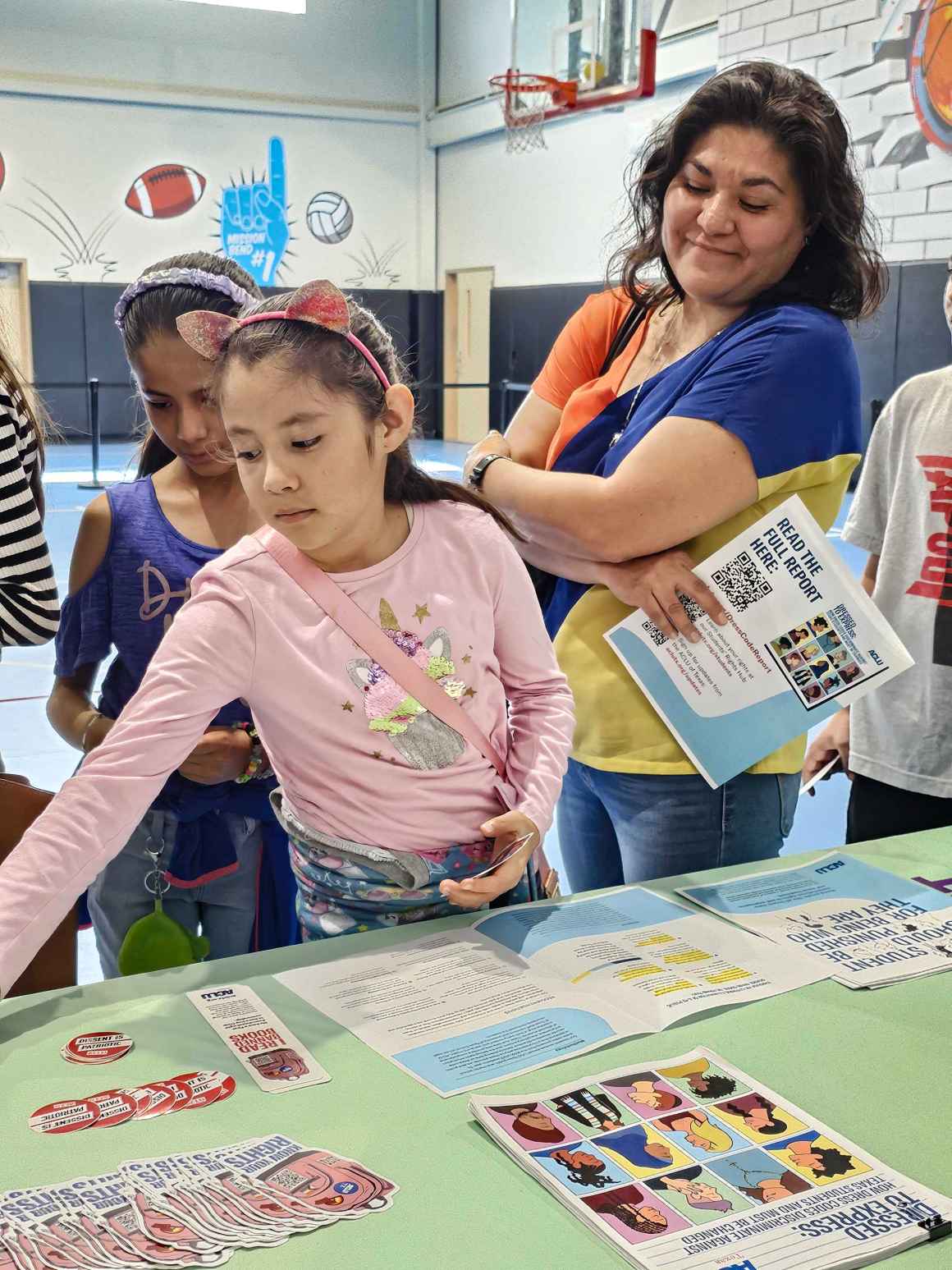 image of children and parents at a community back to school event