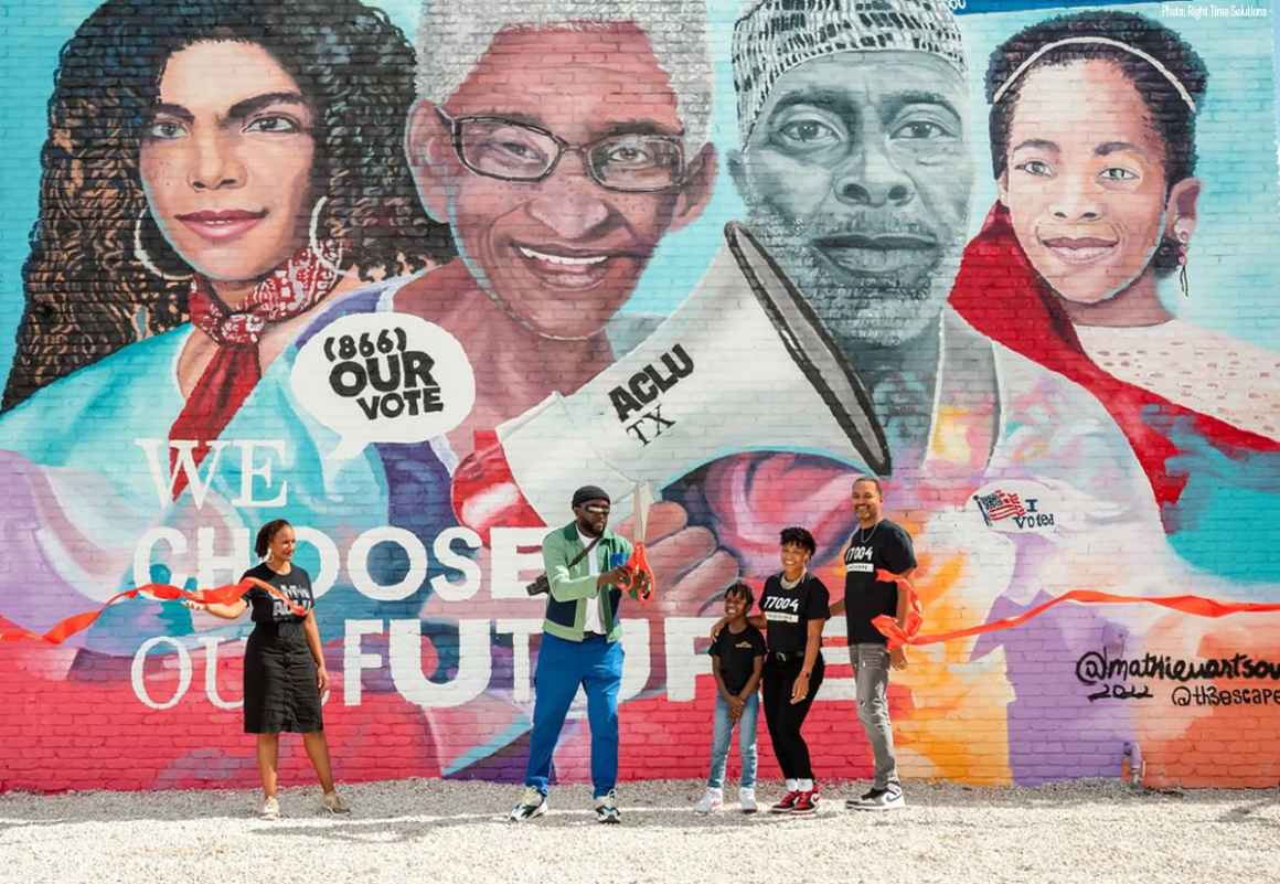 Voting rights mural in Third Ward