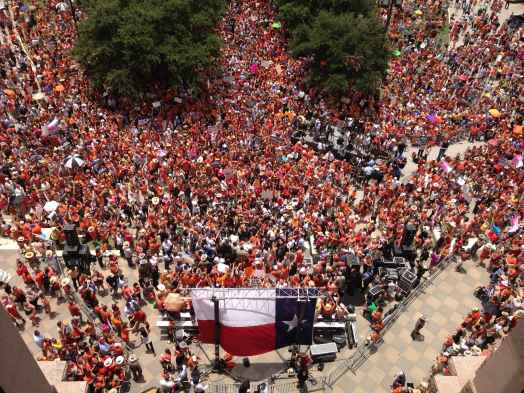 Stand With Texas Women crowd at rally