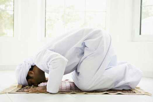 Muslim man in prayer