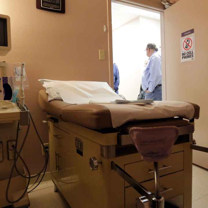 A procedure room at a women's health clinic in Texas.